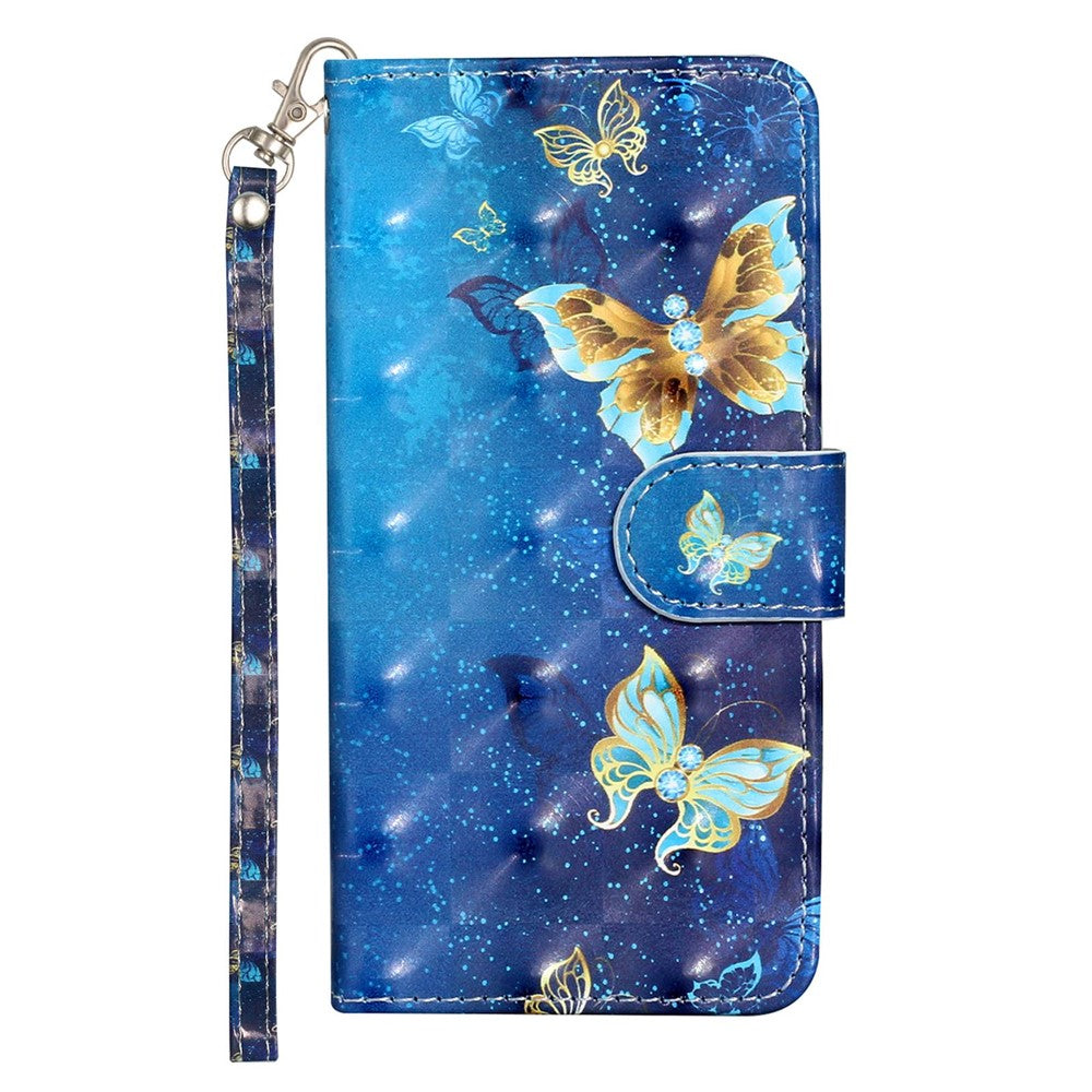 For Oppo A57 (2022) 5G / A57 4G  /  A77 5G /  A57s 4G PU Leather Wallet Phone Case 3D Pattern Printing Shockproof Case Folio Flip Cover with Stand / Strap