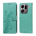 For Oppo Find X9 Pro 5G Leather Case Butterfly Floral Imprint Wallet Stand Cover