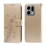 For Oppo Find X9 5G Leather Case Butterfly Floral Imprint Wallet Stand Cover