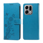 For Oppo Find X9 5G Leather Case Butterfly Floral Imprint Wallet Stand Cover