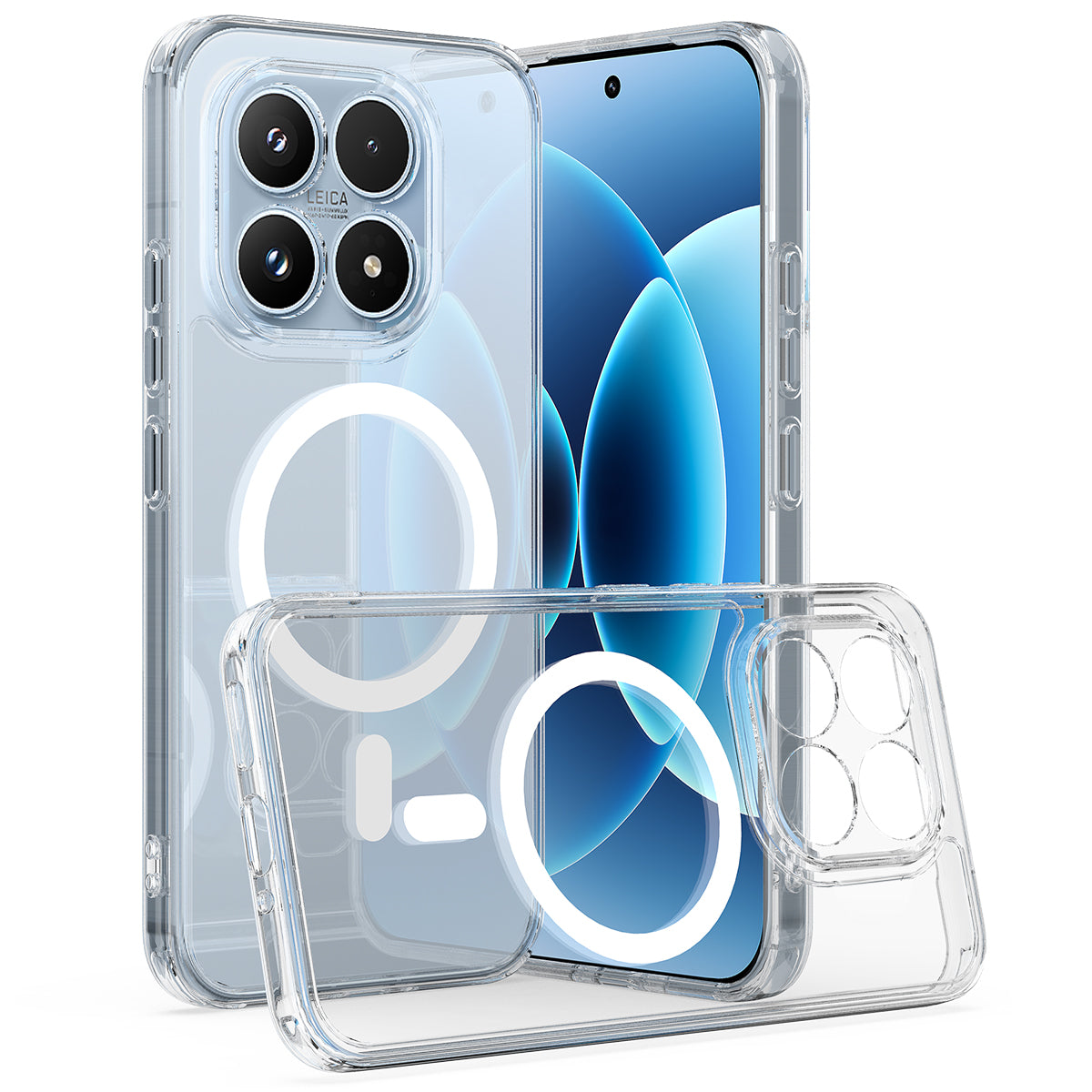 For Xiaomi 17 Clear Phone Case Magnetic Case TPU+Acrylic Back Cover