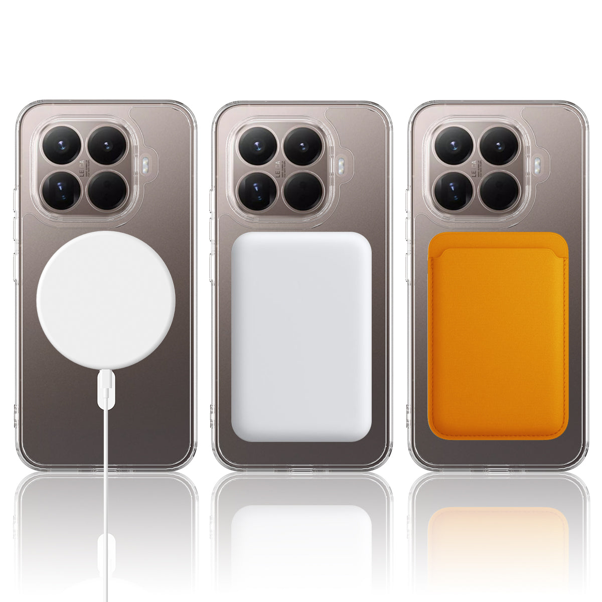 For Xiaomi 15T Pro Clear Phone Magnetic Case TPU+Acrylic Back Cover