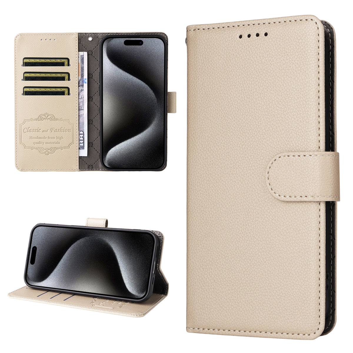 For Oppo Find X9 5G Case RFID Blocking 3 Card Slots PU Leather Phone Cover with Wrist Strap