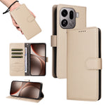 For Oppo Find X9 Pro 5G Case RFID Blocking 3 Card Slots PU Leather Phone Cover with Wrist Strap