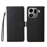 For Oppo Find X9 Pro 5G Case RFID Blocking 3 Card Slots PU Leather Phone Cover with Wrist Strap
