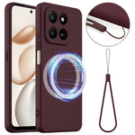 For Honor 400 Smart 5G / Honor X7d 4G / Honor X7d 5G / Honor 400 Smart 4G magnetisk etui anti-fald flydende silikone telefoncover