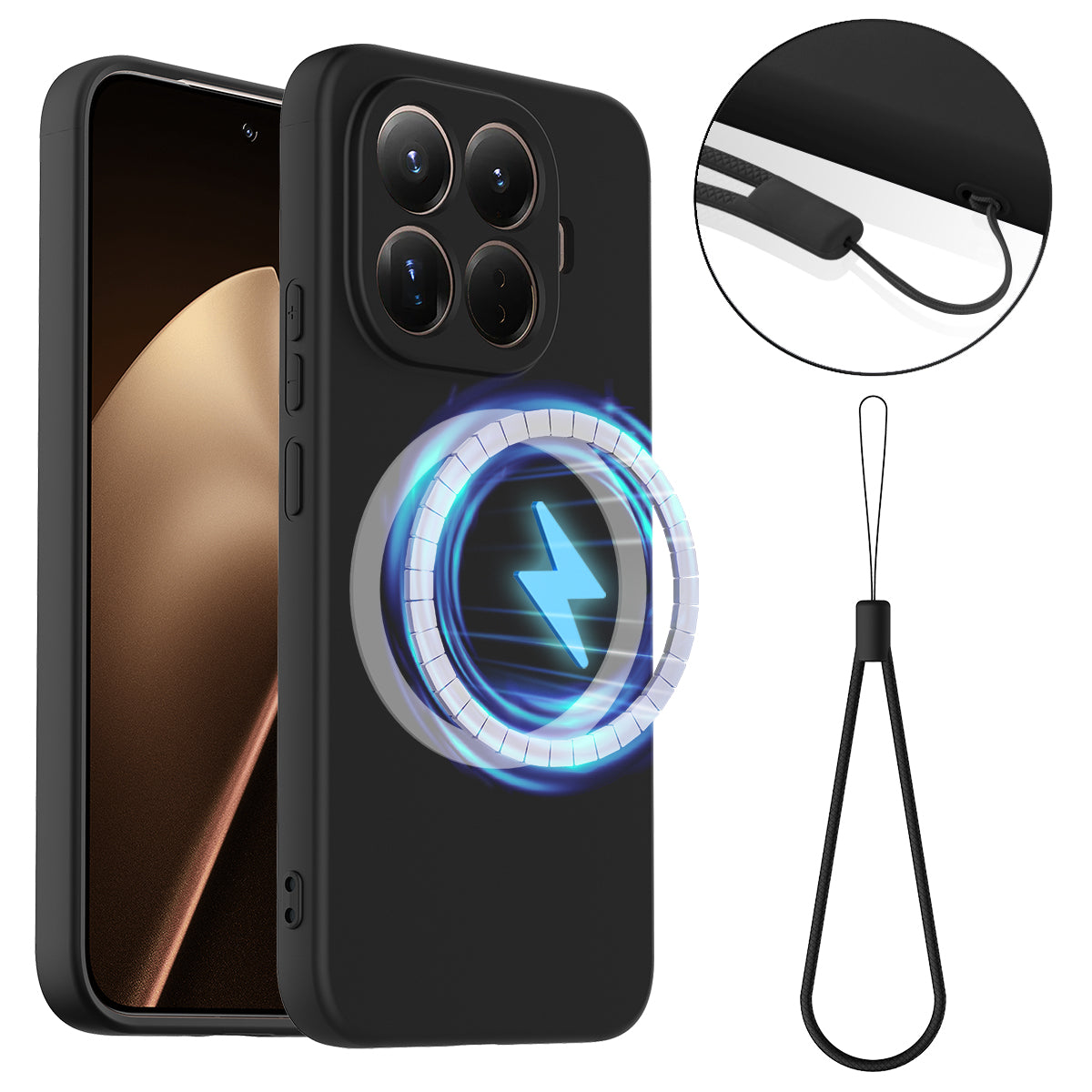 For Xiaomi 15T Pro Magnetic Case Anti-Drop Liquid Silicone Phone Cover