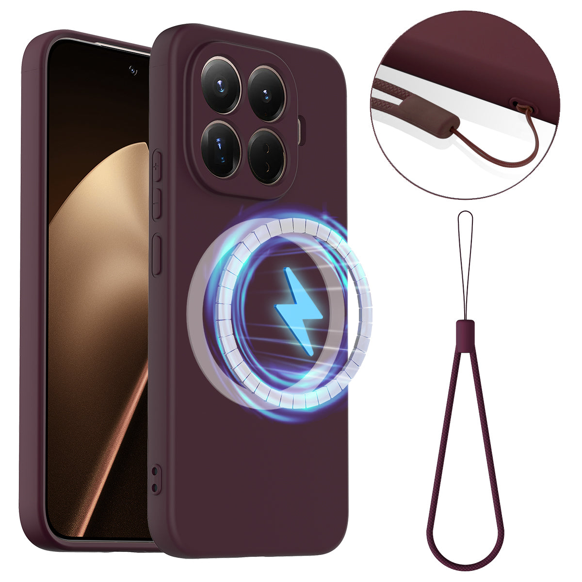 For Xiaomi 15T Pro Magnetic Case Anti-Drop Liquid Silicone Phone Cover