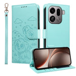 For Oppo Find X9 Pro 5G Case RFID Blocking Imprinted Dog Pattern PU Leather Phone Cover with Wrist Strap