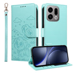 For Oppo Find X9 5G Case RFID Blocking Imprinted Dog Pattern PU Leather Phone Cover with Wrist Strap
