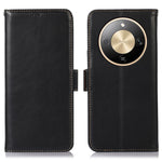 For Honor Magic8 Lite 5G / X9d 5G / X70 5G Case RFID Blocking Genuine Cow Leather Wallet Phone Cover