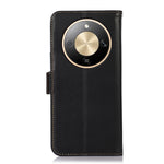 For Honor Magic8 Lite 5G / X9d 5G / X70 5G Case RFID Blocking Genuine Cow Leather Wallet Phone Cover