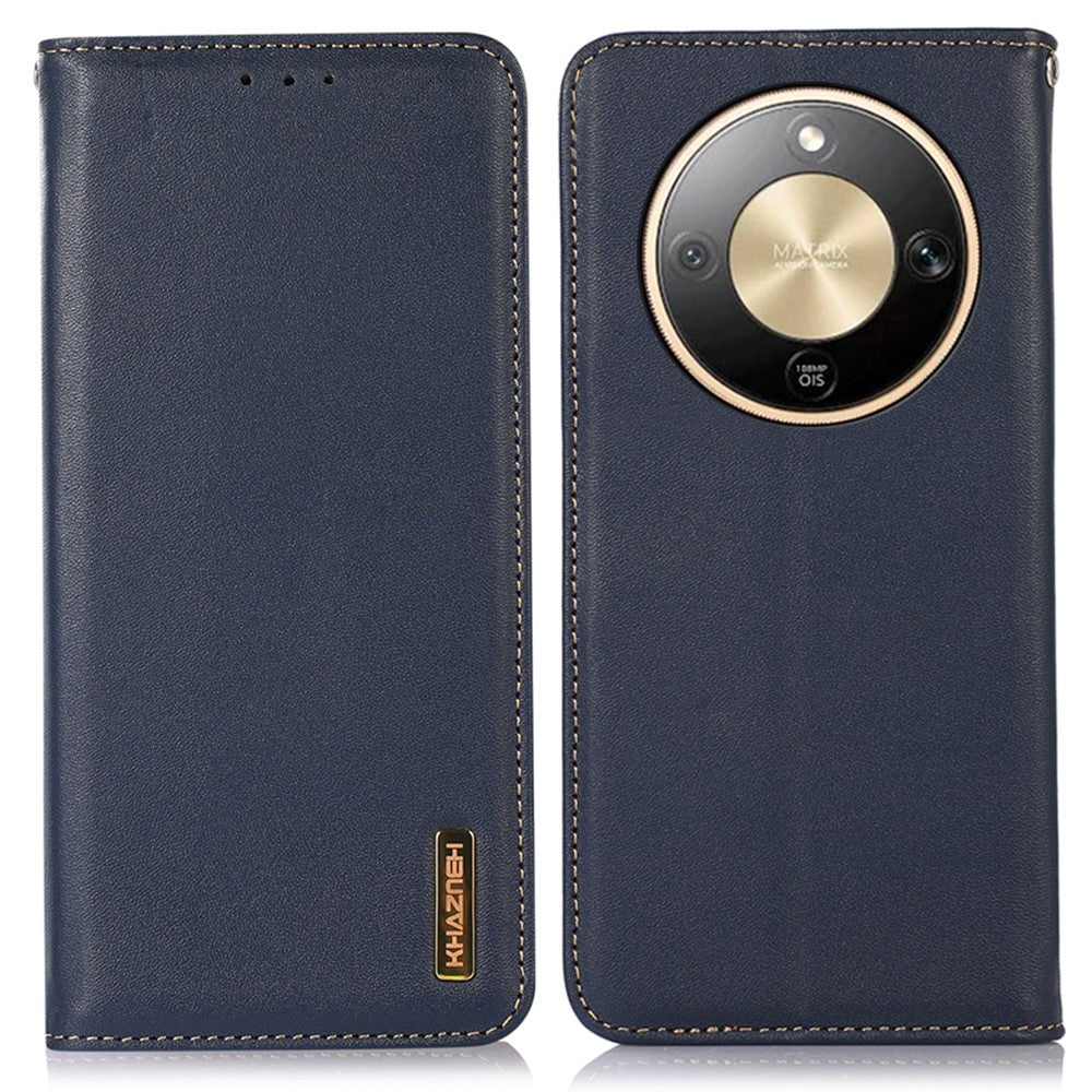 KHAZNEH For Honor Magic8 Lite 5G / X9d 5G / X70 5G Case Wallet Genuine Cow Leather Phone Cover Nappa Texture