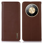 KHAZNEH For Honor Magic8 Lite 5G / X9d 5G / X70 5G Case Wallet Genuine Cow Leather Phone Cover Nappa Texture