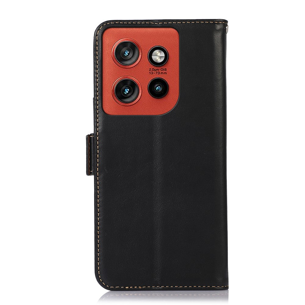 Genuine Cow Leather Case for Motorola Edge 60 Neo 5G / Edge 50 Neo 5G / Moto S50 5G / ThinkPhone 25 5G RFID Blocking Genuine Cow Leather Wallet Phone Cover