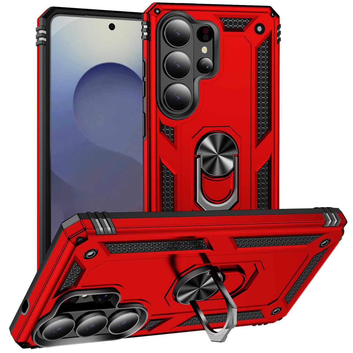 For Samsung Galaxy S26 Ultra Case PC + TPU Phone Cover with Kickstand