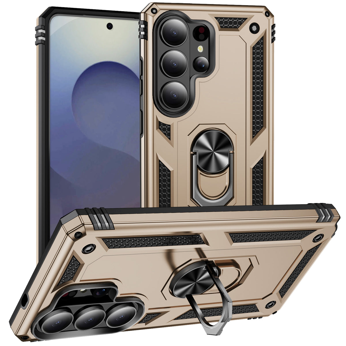 For Samsung Galaxy S26 Ultra Case PC + TPU Phone Cover with Kickstand