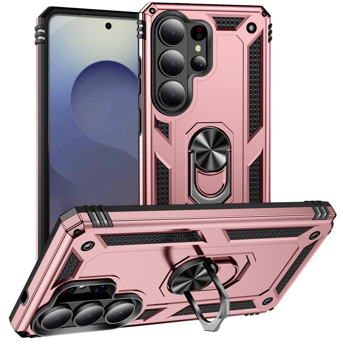 For Samsung Galaxy S26 Ultra Case PC + TPU Phone Cover with Kickstand