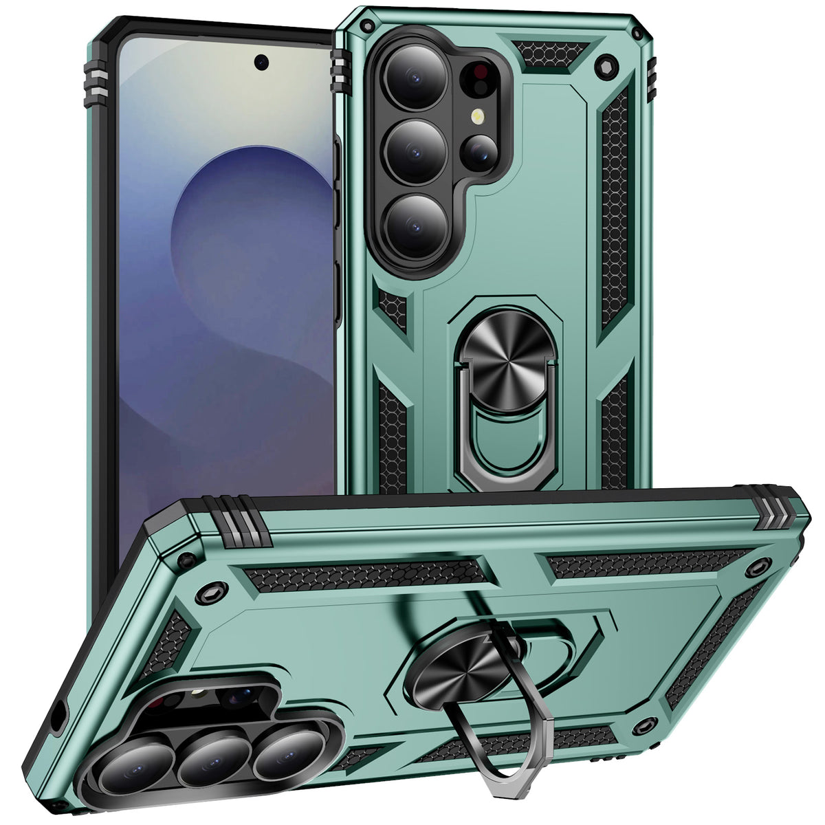 For Samsung Galaxy S26 Ultra Case PC + TPU Phone Cover with Kickstand