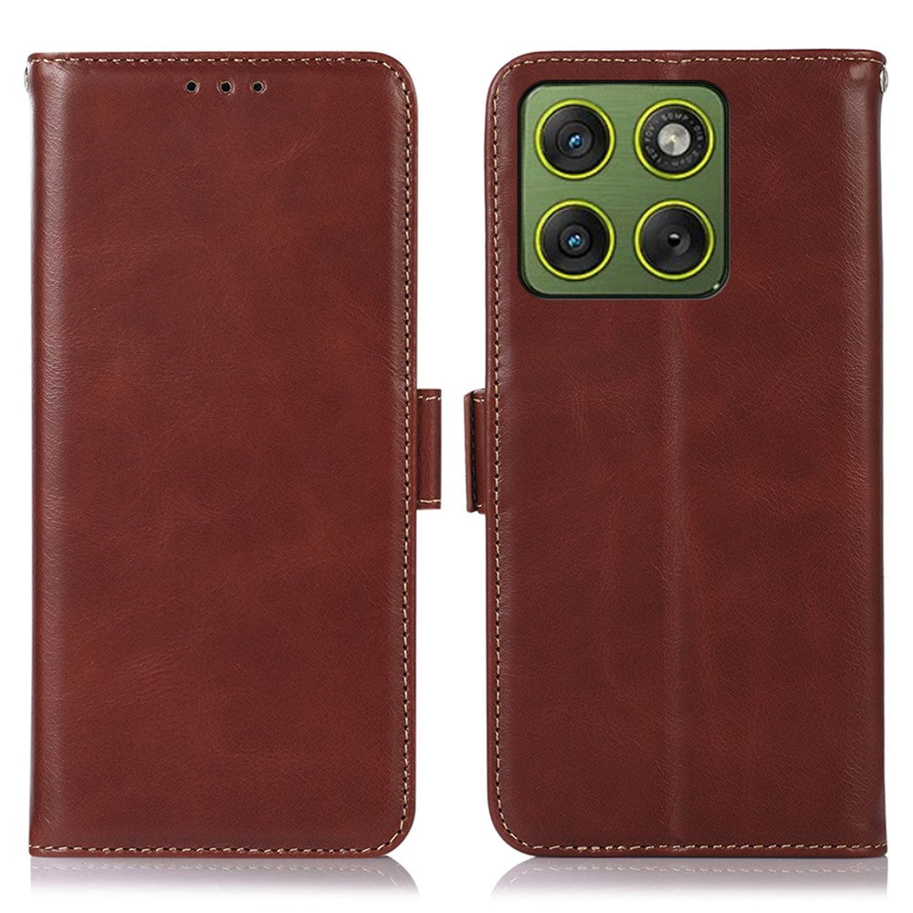 For Motorola Edge 70 5G Case RFID Blocking Genuine Cow Leather Wallet Phone Cover