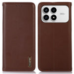 KHAZNEH fodral till Xiaomi Redmi K90 5G / Poco F8 Pro 5G i äkta koskinn, mobilfodral med nappastruktur