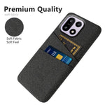 For OnePlus 15 5G Case Cloth + Hard PC Phone Cover with Dual Card Slots