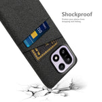 For OnePlus 15 5G Case Cloth + Hard PC Phone Cover with Dual Card Slots