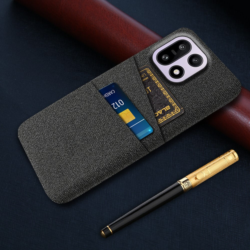 For OnePlus 15 5G Case Cloth + Hard PC Phone Cover with Dual Card Slots