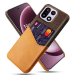 For OnePlus 15 5G Case PU Leather Cloth Texture Hard PC Phone Cover with Card Holder