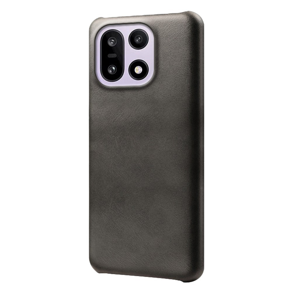 For OnePlus 15 5G Case Calf Texture PU Leather Hard PC Protective Phone Cover