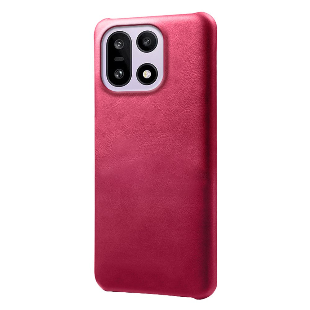 For OnePlus 15 5G Case Calf Texture PU Leather Hard PC Protective Phone Cover