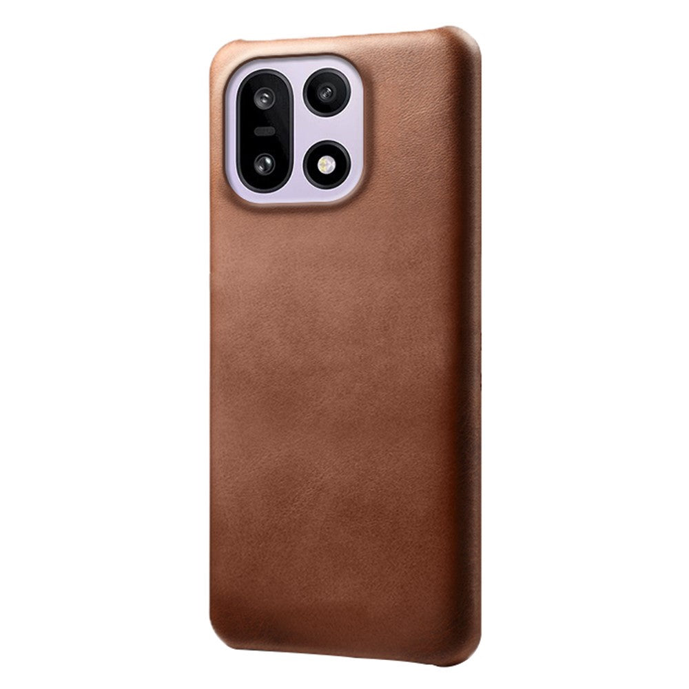 For OnePlus 15 5G Case Calf Texture PU Leather Hard PC Protective Phone Cover