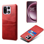 For OnePlus 15 5G Case Dual Card Slots PU Leather + Hard PC Phone Cover
