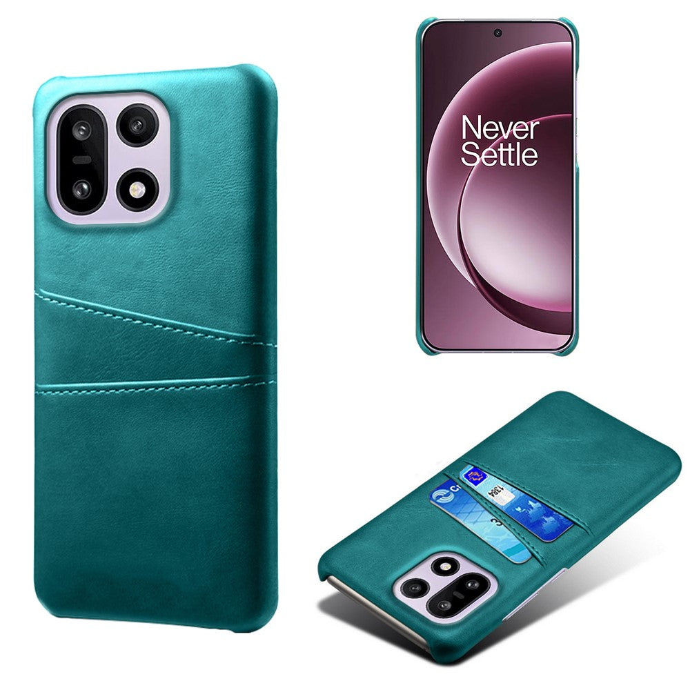 For OnePlus 15 5G Case Dual Card Slots PU Leather + Hard PC Phone Cover