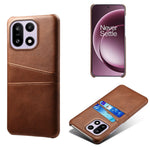 For OnePlus 15 5G Case Dual Card Slots PU Leather + Hard PC Phone Cover