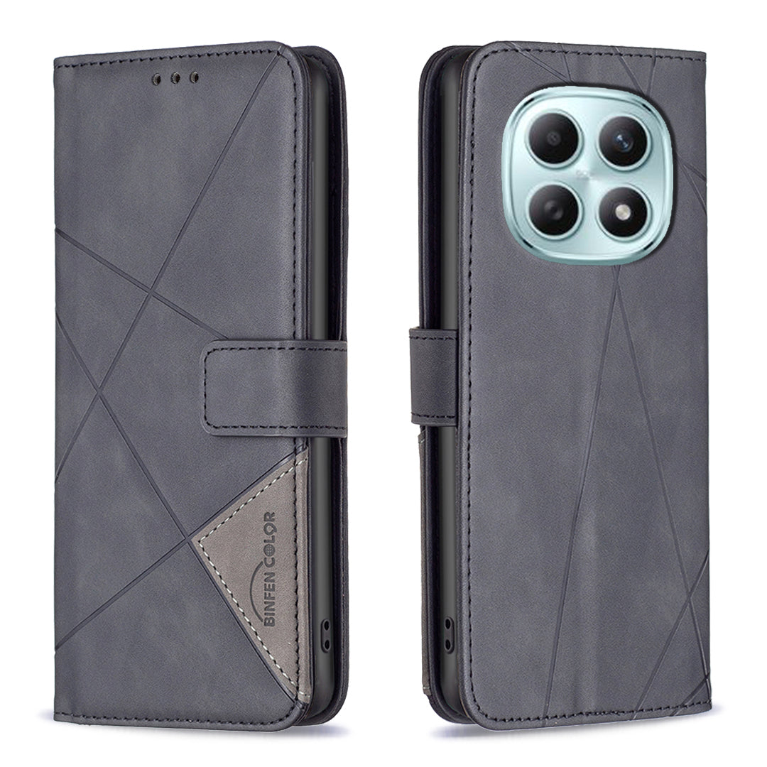 BINFEN COLOR til Xiaomi Redmi Note 15 Pro 4G (Global) mobilcover, tegnebogsetui i geometrisk præget læder