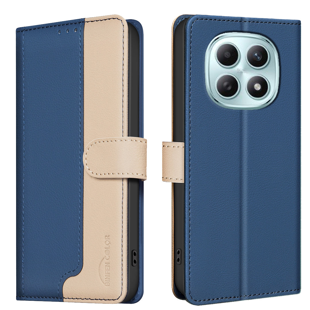 BINFEN COLOR For Xiaomi Redmi Note 15 Pro 4G (Global) Leather Case  Splicing Color RFID Blocking Wallet Stand Phone Cover