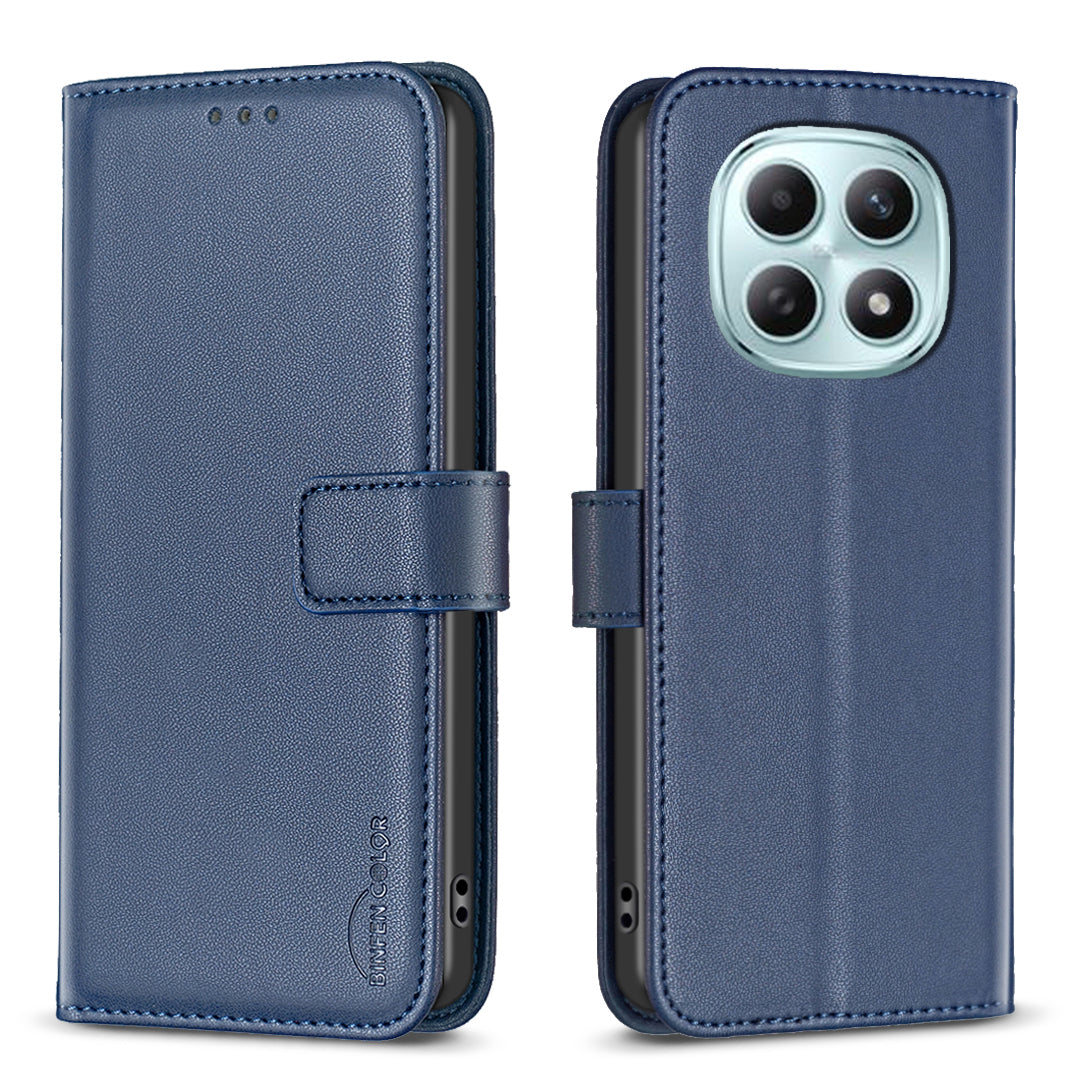 BINFEN COLOR For Xiaomi Redmi Note 15 Pro 4G (Global) Phone Case  BF17 Wallet Folio Flip Leather Cover
