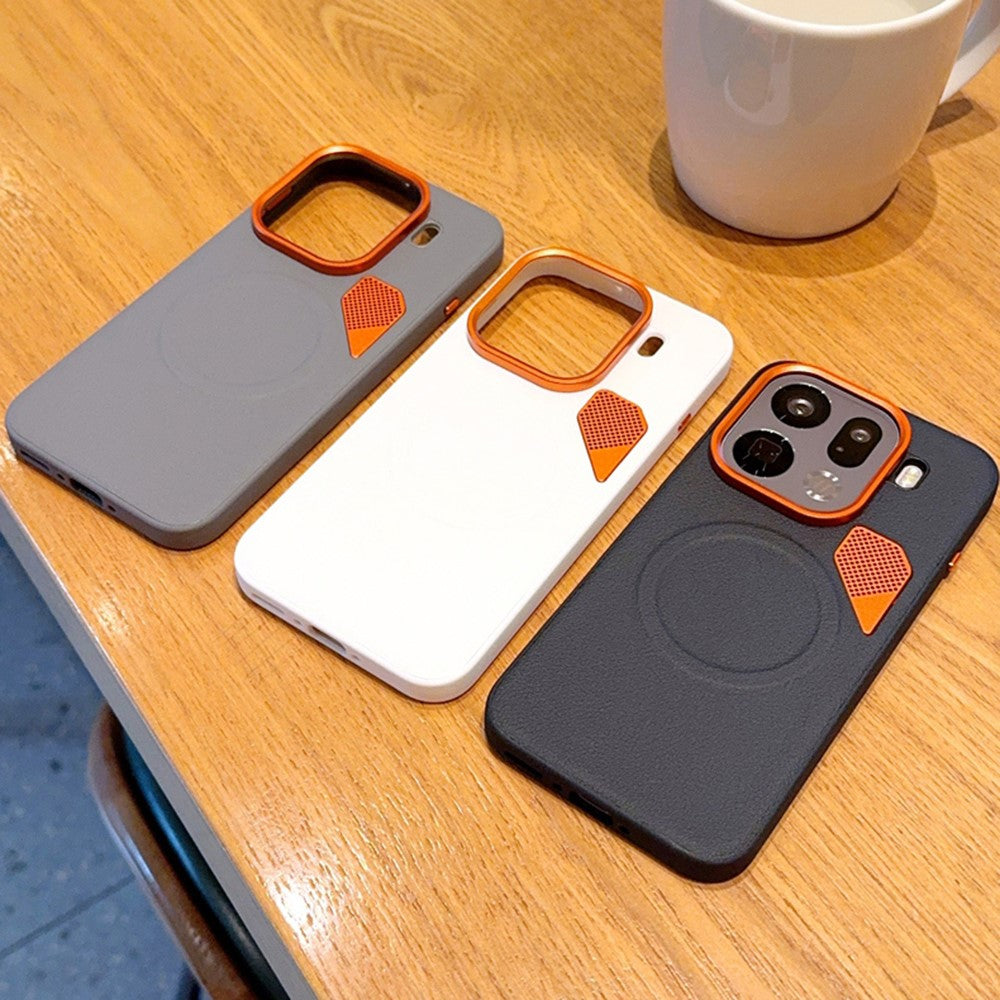 For Oppo Find X9 Pro 5G Magnetic Case Leather Coated PC + TPU Phone Cover with Heat Dissipation Sheet