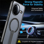 Magnetiskt fodral för Xiaomi Redmi K80 5G / K80 Pro 5G / Poco F7 Pro 5G / Poco F7 Ultra 5G stativ rutmönster TPU PC mobil baksida