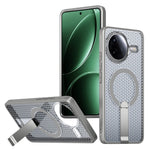 Magnetiskt fodral för Xiaomi Redmi K80 5G / K80 Pro 5G / Poco F7 Pro 5G / Poco F7 Ultra 5G stativ rutmönster TPU PC mobil baksida