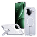 Magnetiskt fodral för Xiaomi Redmi K80 5G / K80 Pro 5G / Poco F7 Pro 5G / Poco F7 Ultra 5G stativ rutmönster TPU PC mobil baksida