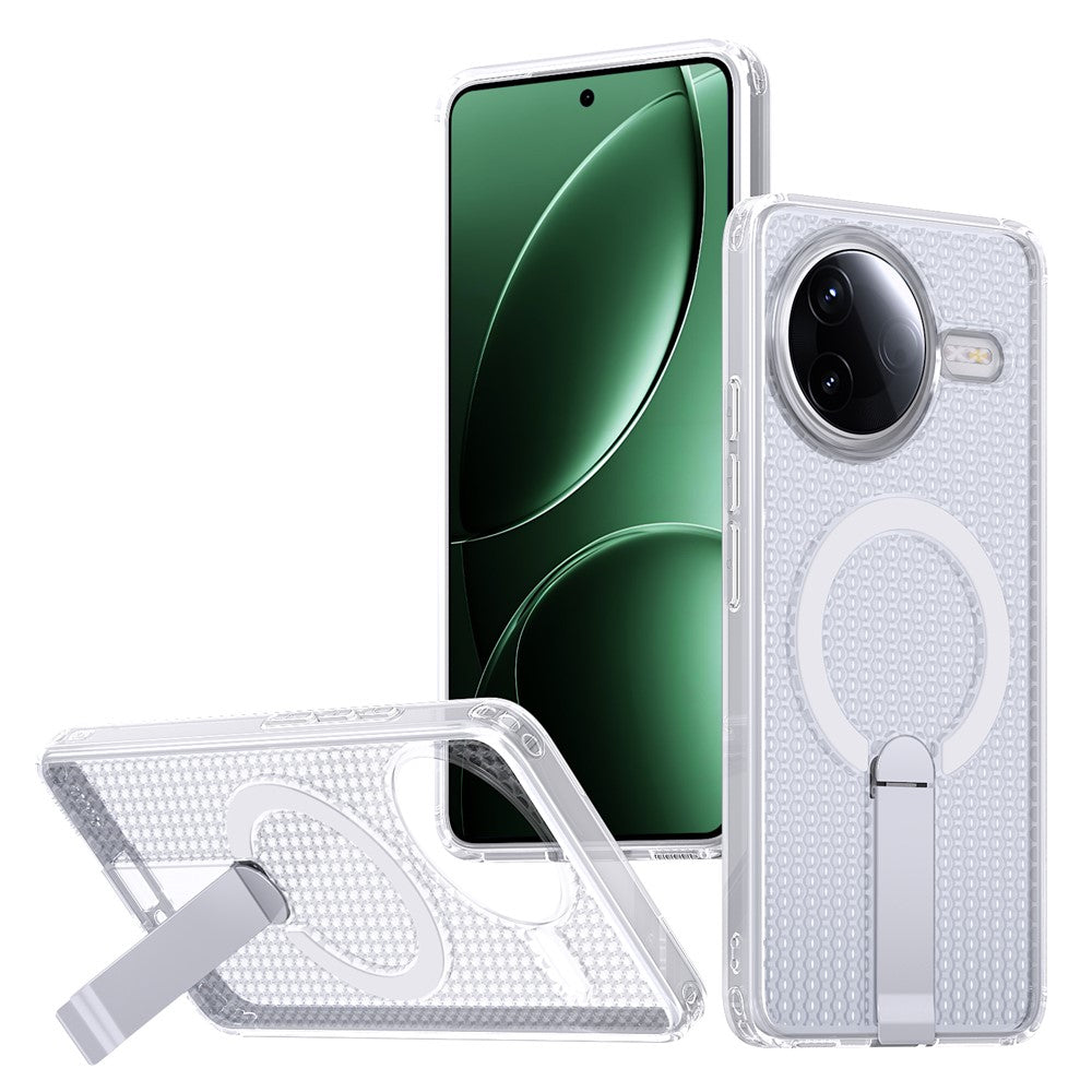 Magnetiskt fodral för Xiaomi Redmi K80 5G / K80 Pro 5G / Poco F7 Pro 5G / Poco F7 Ultra 5G stativ rutmönster TPU PC mobil baksida