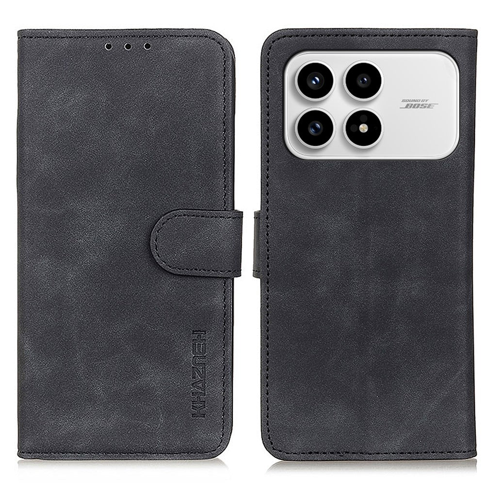 KHAZNEH til Xiaomi Redmi K90 5G / Poco F8 Pro 5G, telefoncover i PU-læder med retrostruktur