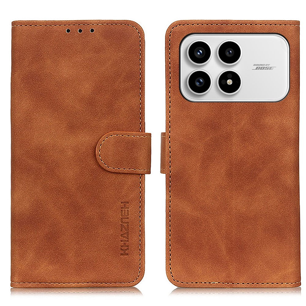 KHAZNEH til Xiaomi Redmi K90 5G / Poco F8 Pro 5G, telefoncover i PU-læder med retrostruktur
