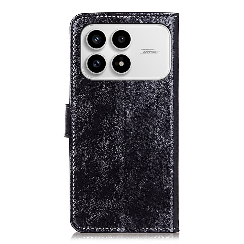 For Xiaomi Redmi K90 5G / Poco F8 Pro 5G Case Wallet Leather Phone Cover Crazy Horse Texture