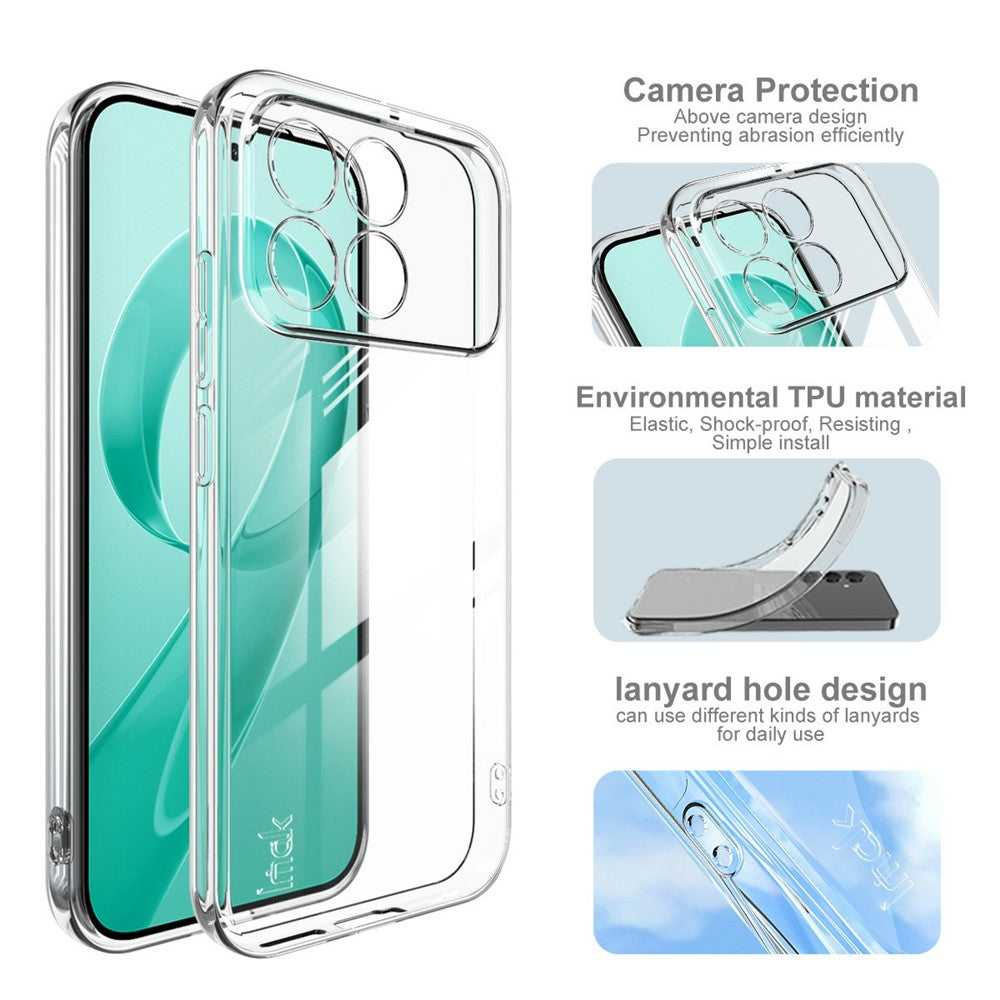 IMAK UX-5-serien til Xiaomi Redmi K90 5G / Poco F8 Pro 5G, gennemsigtigt TPU-telefoncover og beskyttende cover
