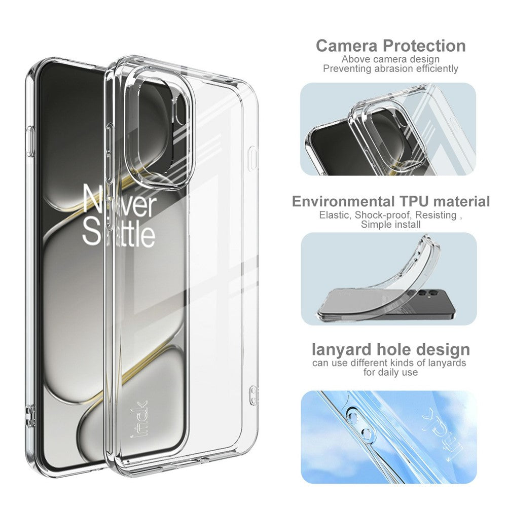 IMAK UX-5-serien för OnePlus Ace 6T 5G / Ace 6 5G / 15R 5G genomskinligt TPU-mobilskal skyddande mobilskydd
