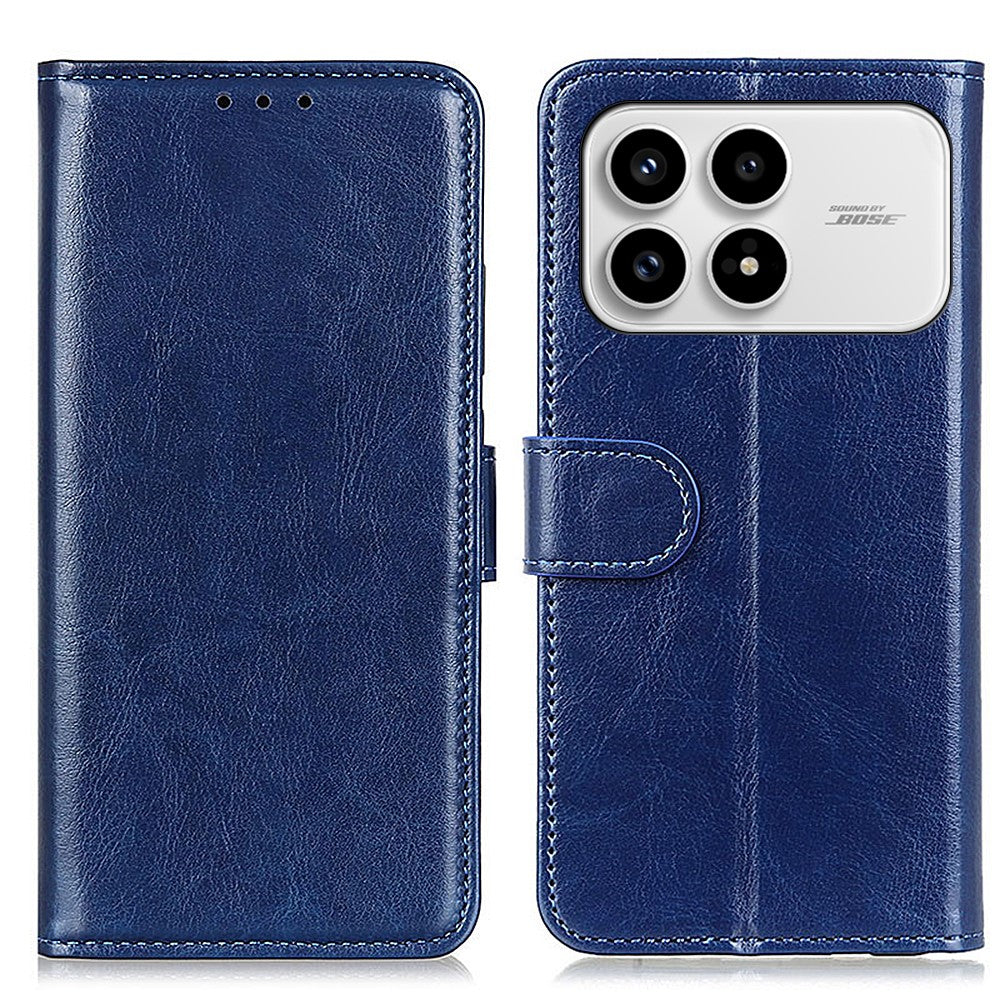 For Xiaomi Redmi K90 5G / Poco F8 Pro 5G Case Crazy Horse Texture PU Leather Phone Stand Cover