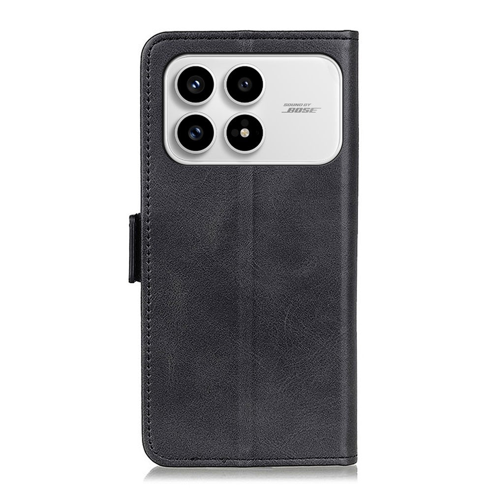 For Xiaomi Redmi K90 5G / Poco F8 Pro 5G Case Stand Cowhide Texture PU Leather Phone Cover